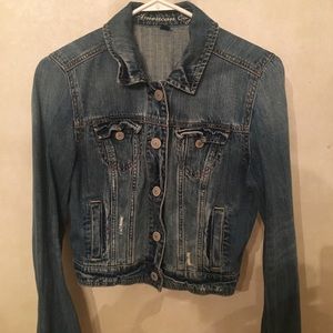American eagle denim jacket cropped